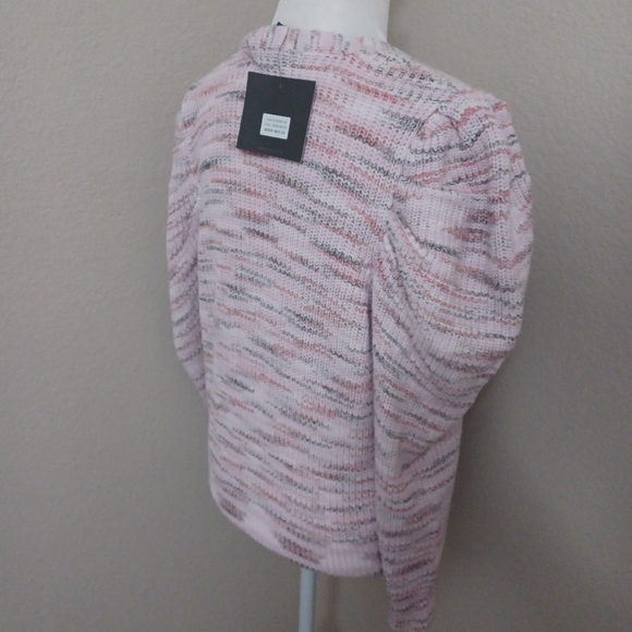 NWT Marc New York Button Up Puff Sleeve Sweater Size Medium - Picture 3 of 13